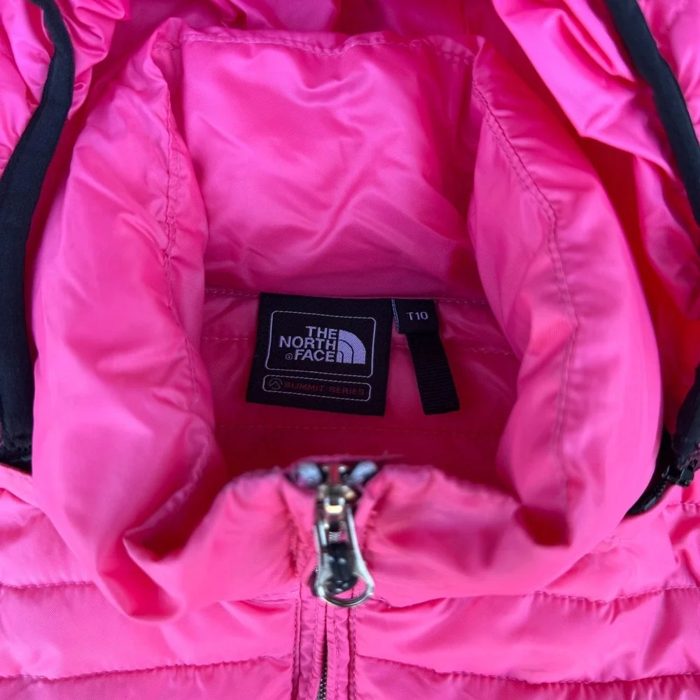The Northface Kids Toddler 10T Down Zip Hood Jacket Style Pink Summit Series 900